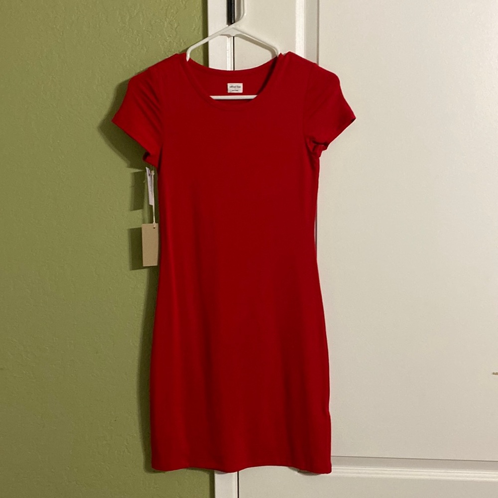 NWT ! Wilfred Free Red Cotton Dress Size Small